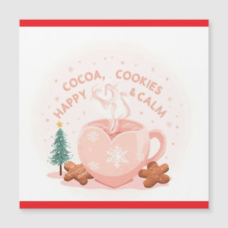 Carte Magnétique Cocoa, Cookies & Calm – Pastel Christmas CoT-Shirt