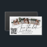 Carte Magnétique code qr 3 photos collage enregistrer la date aiman<br><div class="desc">élégant code qr trois photos collage enregistrer la date aimant</div>