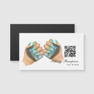 Carte Magnétique Code QR Cheveux et Ongles