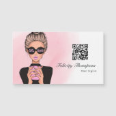 Carte Magnétique Code QR de la fille (Devant)