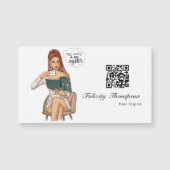 Carte Magnétique Code QR de la patronne chic (Devant)