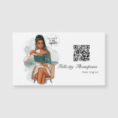 Carte Magnétique Code QR de la patronne chic (Devant)