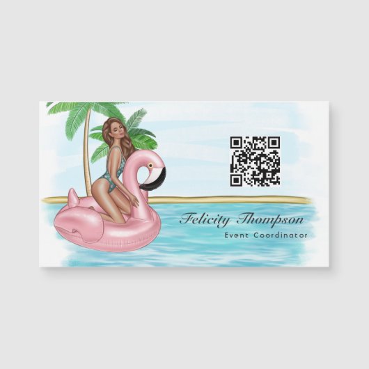 Carte Magnétique Code QR du coordinateur d'événements (Devant)