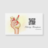 Carte Magnétique Code QR du salon de beauté (Devant)