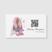 Carte Magnétique Code QR du salon de beauté (Devant)