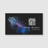 Carte Magnétique Code QR Galaxy Faux Pailleté (Devant)