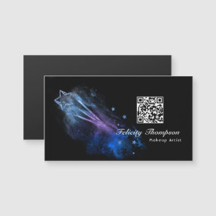 Carte Magnétique Code QR Galaxy Faux Pailleté