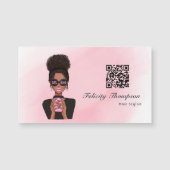 Carte Magnétique Code QR Girl Boss (Devant)