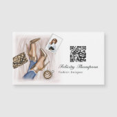 Carte Magnétique Code QR Gold Fashion Designer (Devant)