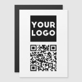 Carte Magnétique Code QR modifiable et logo ou image de votre entre (Devant / Derrière)