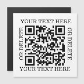Carte Magnétique Code QR personnalisé à scanner (Devant / Derrière)