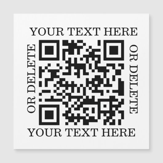 Carte Magnétique Code QR personnalisé à scanner (Devant)