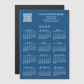 Carte Magnétique Code QR professionnel personnalisé 2024 Calendrier (Devant / Derrière)