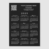 Carte Magnétique Code QR professionnel personnalisé 2025 Calendrier (Devant)