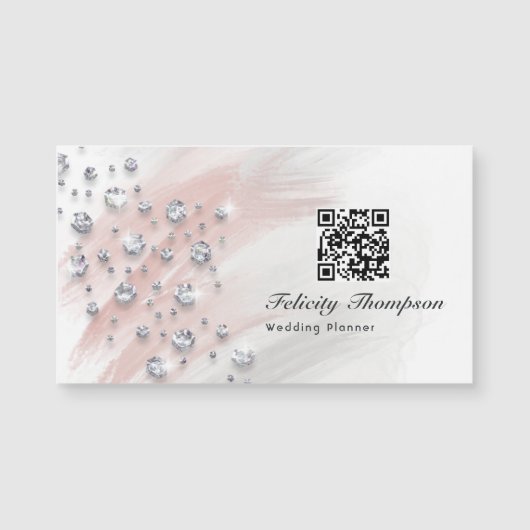 Carte Magnétique Code QR wedding planner (Devant)