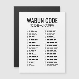 Carte Magnétique Code Wabun (和文モールス符号) – Code Morse japonais