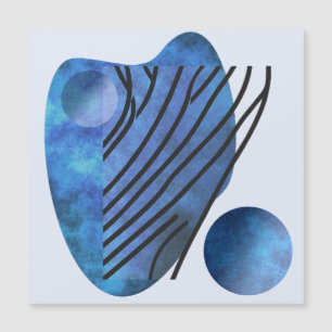 Carte Magnétique Coeur bleu