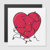 Carte Magnétique Cœur illuminé (Devant / Derrière)