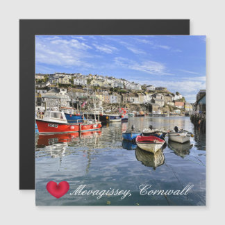 Carte Magnétique Coeur personnalisé Mevagissey Poisson Atterrissage