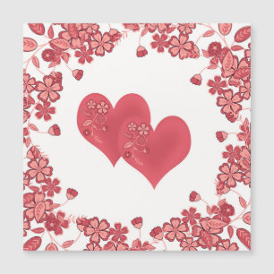 Carte Magnétique cœur rouge amour Saint-Valentin