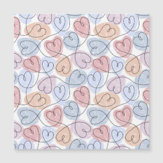 Carte Magnétique Cœurs doux : Ligne continue pour la Saint-Valentin