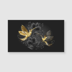 Carte Magnétique Colibri noir et or