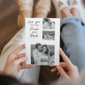 Carte Magnétique Collage Couple Photo & Citation Romantique Pour La