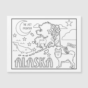 Carte Magnétique collage de l'état de l'alaska