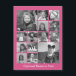 Carte Magnétique Collage de photos Instagram - Jusqu'à 14 photos ro<br><div class="desc">Un design avec un arrière - plan coloré. Utilisez jusqu'à quatorze photos carrés pour créer un cadeau unique et personnel. Si vous avez besoin d'ajuster les images,  cliquez sur l'outil personnaliser pour apporter des modifications.</div>