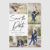 Carte Magnétique Collage Lettré À La Main Enregistrer La Date (Devant)