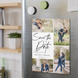 Carte Magnétique Collage Lettré À La Main Enregistrer La Date