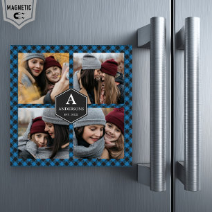 Carte Magnétique Collage photo de la famille de la sériole de bûche