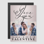 Carte Magnétique Collage photo de la Saint-Valentin moderne (Devant / Derrière)