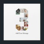 Carte Magnétique Collage photo noir et blanc numéro 3<br><div class="desc">Ce produit personnalisable permet d'organiser des photos pour former la forme d'un nombre. Il est souvent utilisé pour les célébrations d'étapes importantes comme les anniversaires, les mariages ou les réalisations, permettant aux utilisateurs de mettre en valeur des images mémorables dans un seul et même visuel accrocheur. Les conceptions proposent généralement...</div>