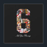 Carte Magnétique Collage photo noir et blanc numéro 6<br><div class="desc">Ce produit personnalisable est l'endroit où les photos sont disposées pour former la forme d'un nombre. Il est souvent utilisé pour les célébrations importantes comme les anniversaires, les anniversaires de mariage ou les réalisations, permettant aux utilisateurs de mettre en valeur des images mémorables dans un seul affichage accrocheur. Les conceptions...</div>