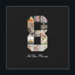 Carte Magnétique Collage photo noir et blanc numéro 8<br><div class="desc">Ce produit personnalisable est l'endroit où les photos sont disposées pour former la forme d'un nombre. Il est souvent utilisé pour les célébrations d'étapes importantes comme les anniversaires, les anniversaires de mariage ou les réalisations, permettant aux utilisateurs de mettre en valeur des images mémorables dans un seul affichage accrocheur. Les...</div>