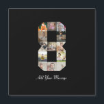 Carte Magnétique Collage photo noir et blanc numéro 8<br><div class="desc">Ce produit personnalisable est l'endroit où les photos sont disposées pour former la forme d'un nombre. Il est souvent utilisé pour les célébrations d'étapes importantes comme les anniversaires, les anniversaires de mariage ou les réalisations, permettant aux utilisateurs de mettre en valeur des images mémorables dans un seul affichage accrocheur. Les...</div>