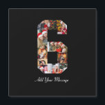 Carte Magnétique Collage photo numéro 6 noir et blanc<br><div class="desc">Ce produit personnalisable est l'endroit où les photos sont disposées pour former la forme d'un nombre. Il est souvent utilisé pour les célébrations importantes comme les anniversaires, les anniversaires de mariage ou les réalisations, permettant aux utilisateurs de mettre en valeur des images mémorables dans un seul affichage accrocheur. Les conceptions...</div>