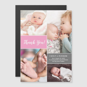Carte Magnétique Collage photo personnalisé pour une 2ème baby show