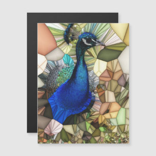 Carte magnétique colorée Peacock Mosaic