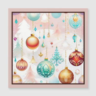 Carte Magnétique Colorful Christmas Balls Magnetic Card