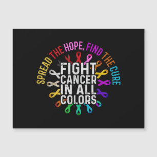 Carte Magnétique Combattre le cancer dans toutes et chaque couleur