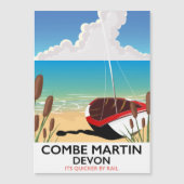 Carte Magnétique Combe Martin Devon (Devant)