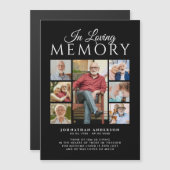 Carte magnétique commémorative en mémoire d'amour  (Devant / Derrière)