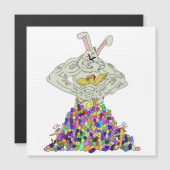 Carte Magnétique Comment le lapin de Pâques obtient ses oeufs (Devant / Derrière)