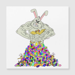 Carte Magnétique Comment le lapin de Pâques obtient ses oeufs