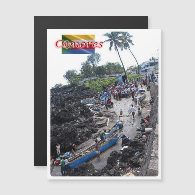 Carte Magnétique Comores - Panorama - (Devant / Derrière)
