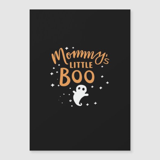 Carte Magnétique Conception classique d'Halloween de petit Boo de M (Devant)