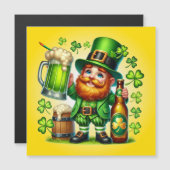 Carte Magnétique Conception de bière de lutin de la Saint-Patrick-6 (Devant / Derrière)