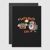 Carte Magnétique Conception de fête de Noël - Classique Let's Get L (Devant / Derrière)